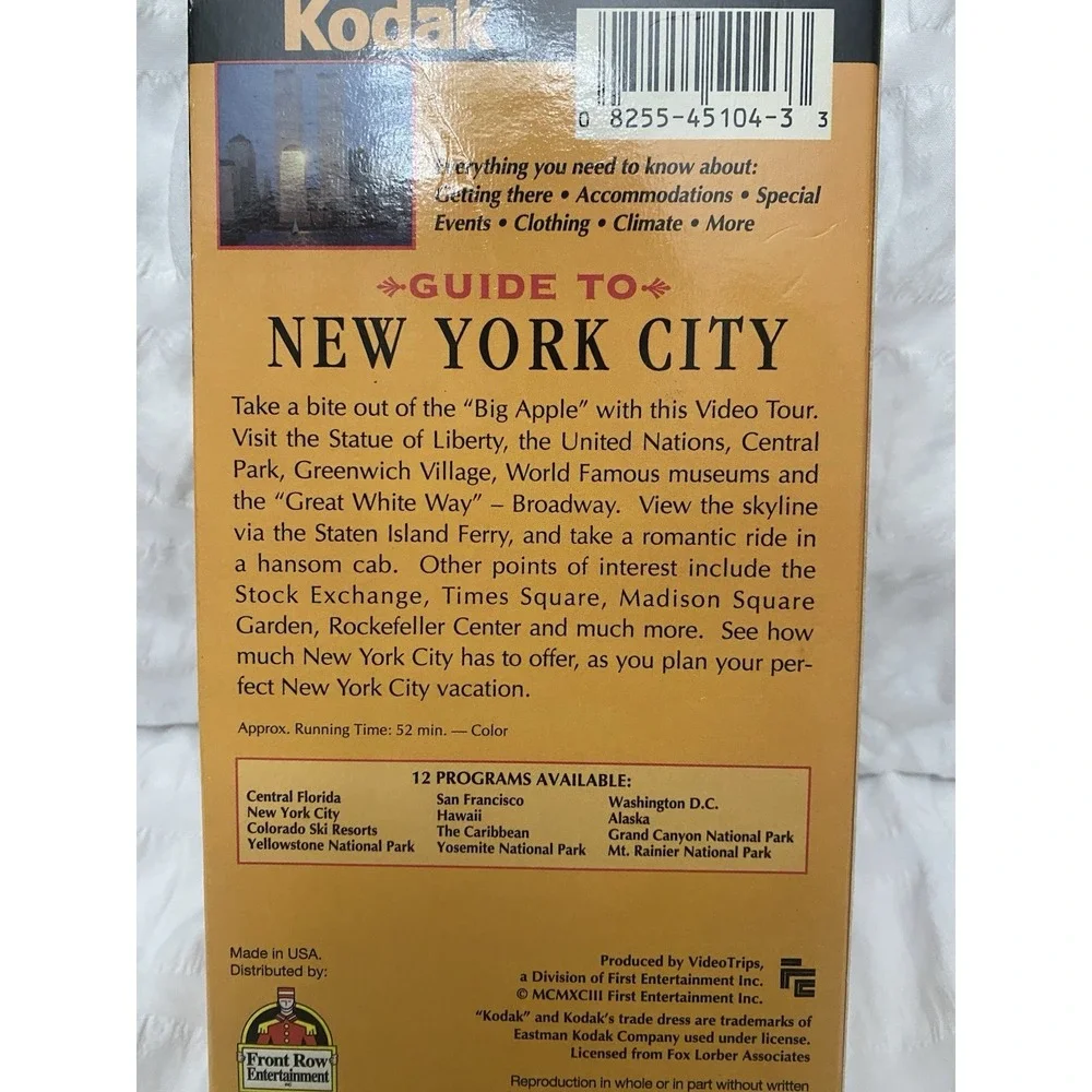 KODAK-Guide to New York City VHS Tape
